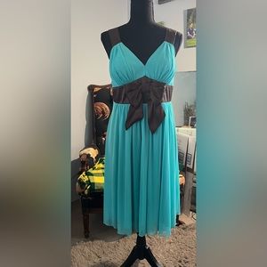 En Studio size 14, cute teal and chocolate dress